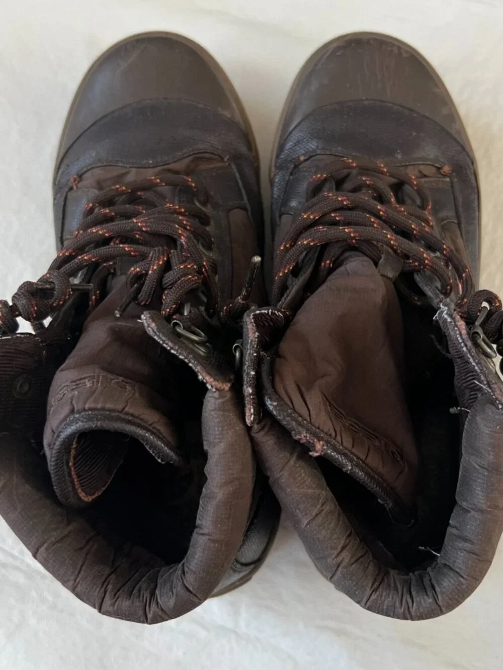 Diesel hiking boots Olson Village Lace up ankle brown coated canvas Mens 7.5